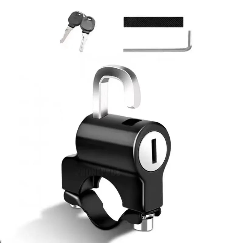 Helmet Lock for Motorcycle Scooter Atv Bicycle Universal Security Anti-theft Handlebar Lock 20mm-26mm with Keys Handle Locks