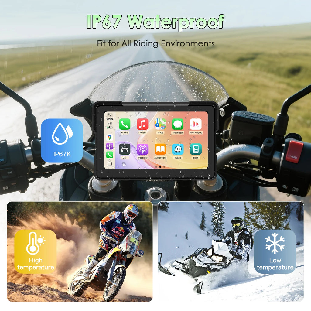 7 inch Motorcycle Carplay Screen For BMW GPS Navigation Dual Bluetooth Android Auto For BMW R1200GS ADV/ R1250GS ADV/S1000XR