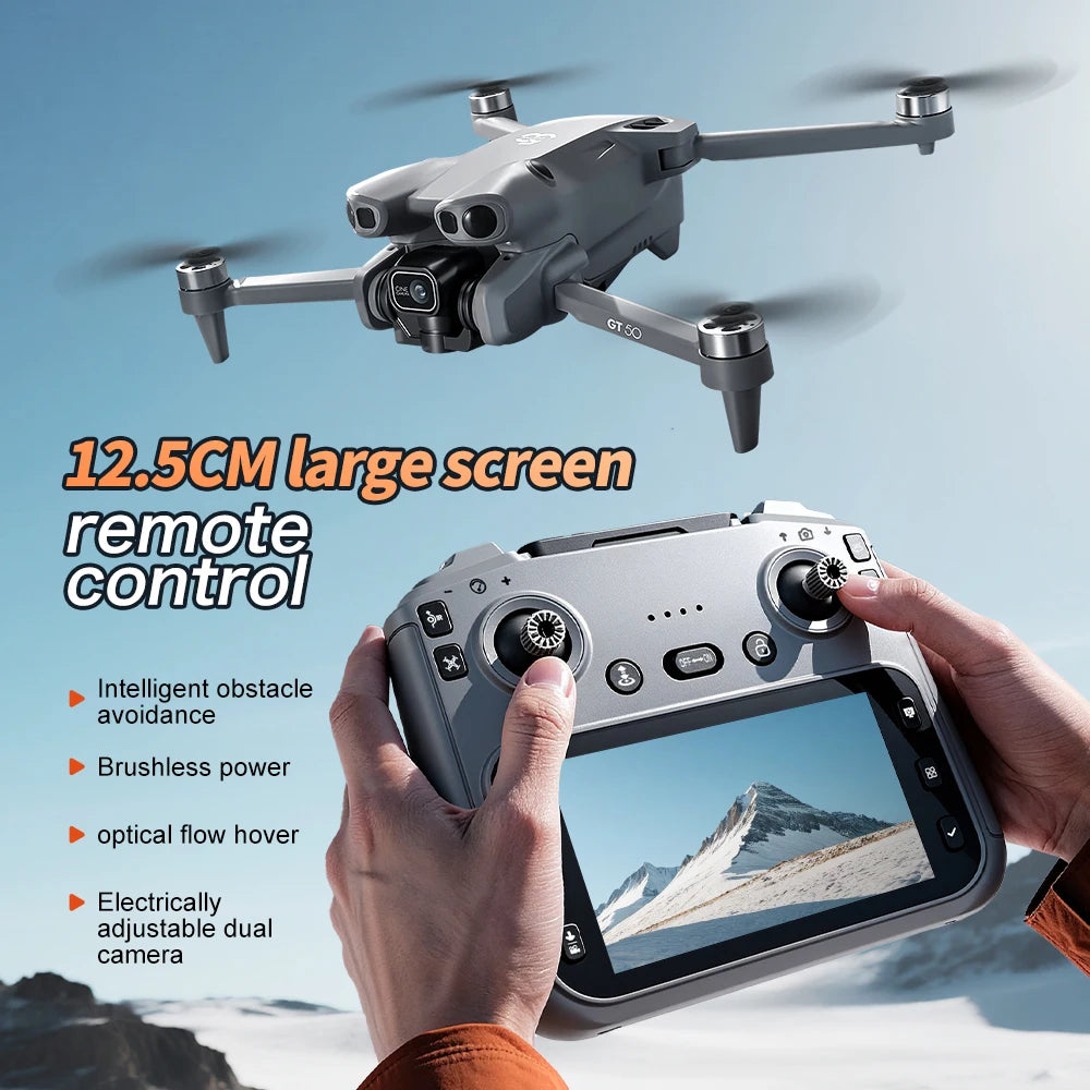 Professional GT50 Drone 8K HD Dual Camera Remote Control Large Screen 5G WIFI Dron Obstacle Avoidance Quadcopter