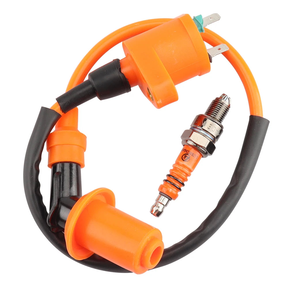 High Performance Racing Ignition Coil Electrode Spark Plug For GY6 50cc 150cc 125cc 150cc Chinese ATV Moped Scooter ATV Go Kart