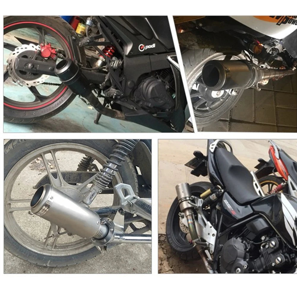Universal 51/60mm motorcycle exhaust inox muffler carbon fiber exhaust with DB Killer for z900 R3 R25 MT07 MT09 R1 Z400 Z650