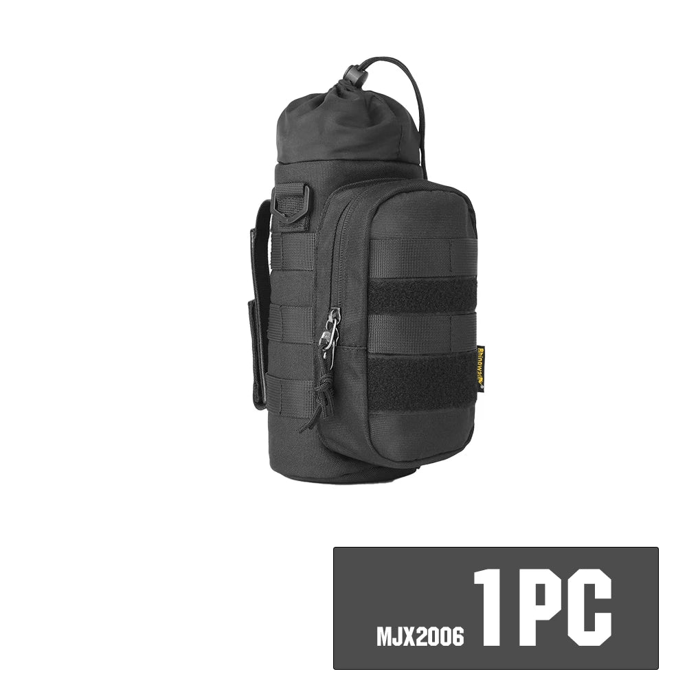 Rhinowalk Motorcycle Bottle Bag Motor Insulated Kettle Bag Quick Release Water Cup Holder With MOLLE System On Motorbike Bag