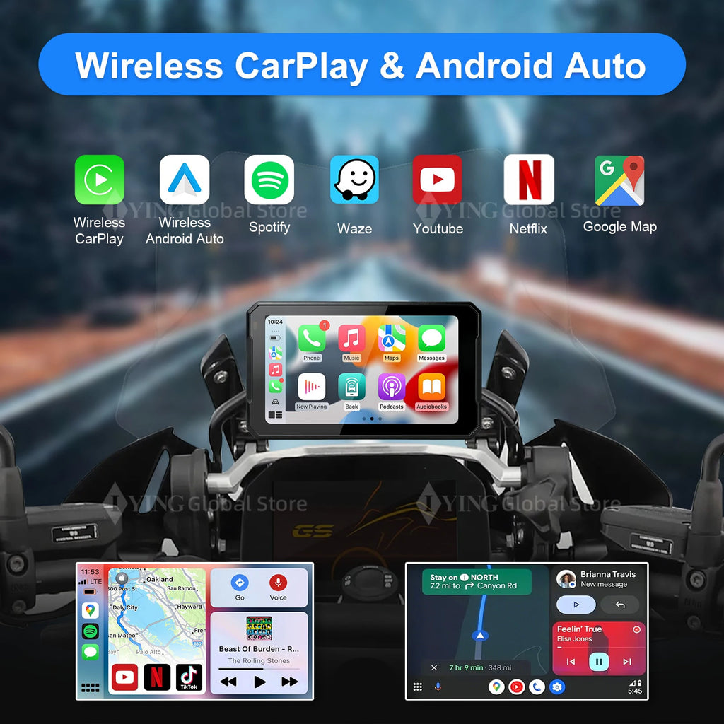 B7pro Wireless Andriod Auto Carplay Screen for Bmw XR M1000 R1200GS R1250GS S1000XR R1300GS 7 Inch Portable Motorcycle Navigator