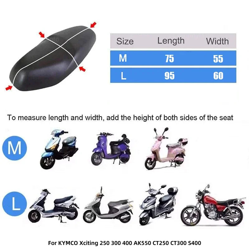 For KYMCO Xciting 250 300 400 AK550 CT250 CT300 S400 Summer 3D Mesh Motorcycle Seat Cover Sunscreen Breathable Scooter Electric