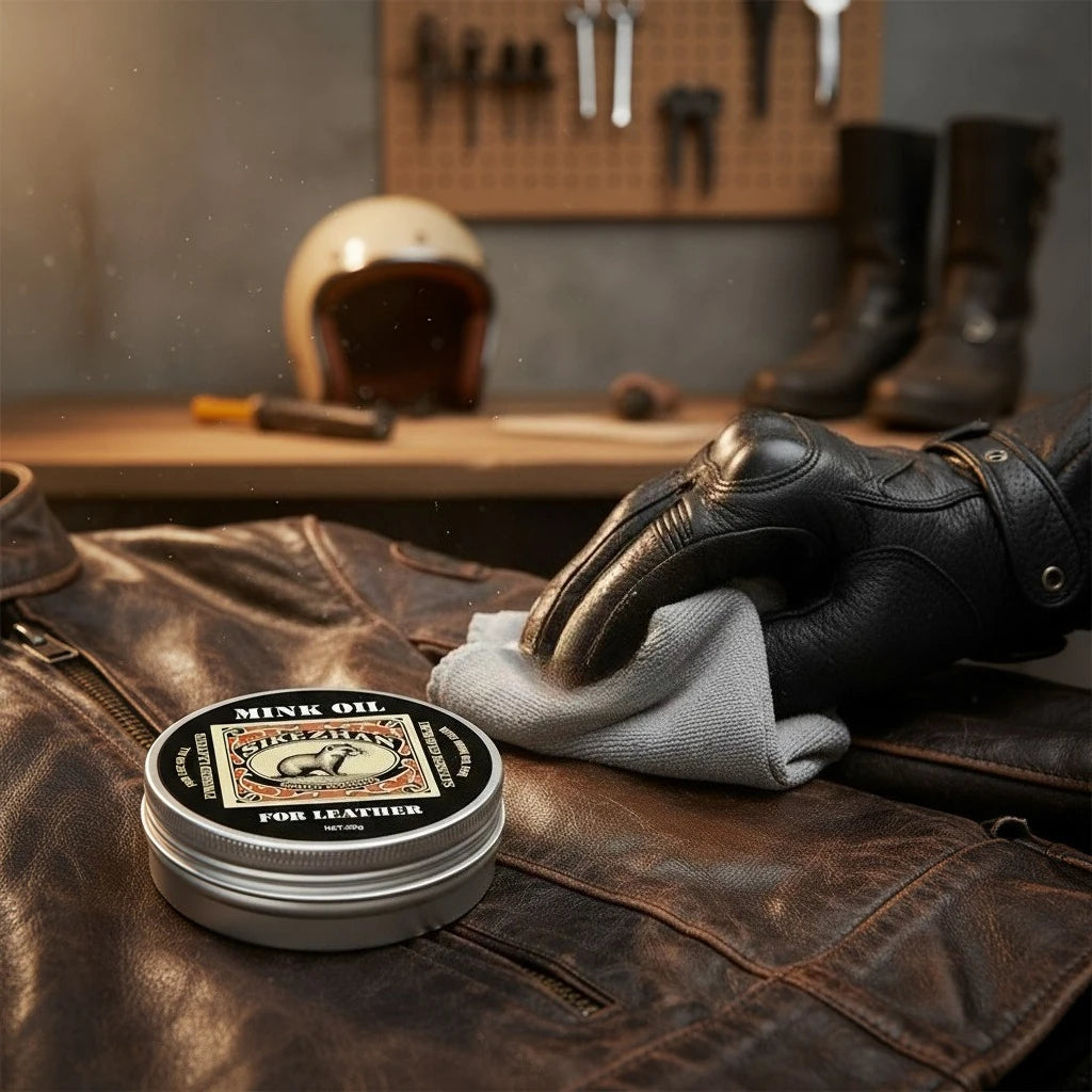 Professional Motorcycle Leather Care Cream,Conditioner&Cleaner  Jackets,Pants,Gloves Nourishes,Protects&Restores,100%Natural Wax