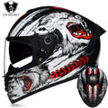 Full Face Racing Helmets Winter Warm Double Visor Motorcycle Helmet Motorbike Sports helmet LVS-701