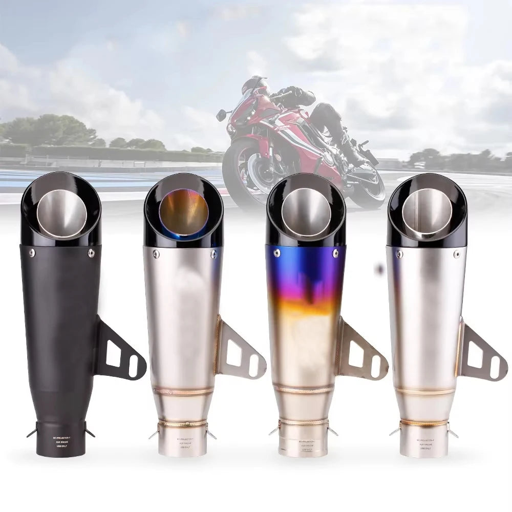 For Kawasaki Ninja Z900 Honda CB650R Yamaha R3 51mm Motorcycle Exhaust Muffler Pipe Escape 335mm Length