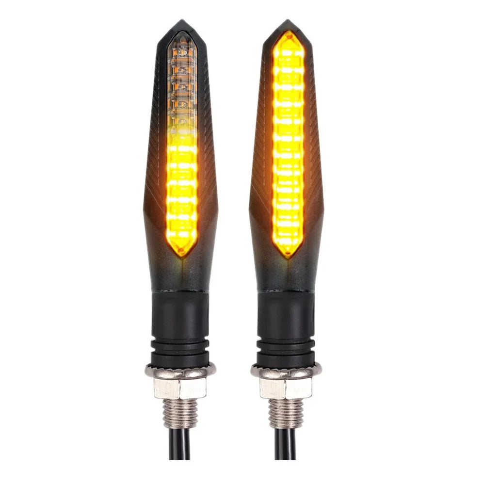 2PCS 12V Motorcycle LED Turn Signals Light 12LED Tail Flasher Flowing Water Blinker IP68 Motorcycle Flashing Lights