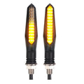 2PCS 12V Motorcycle LED Turn Signals Light 12LED Tail Flasher Flowing Water Blinker IP68 Motorcycle Flashing Lights
