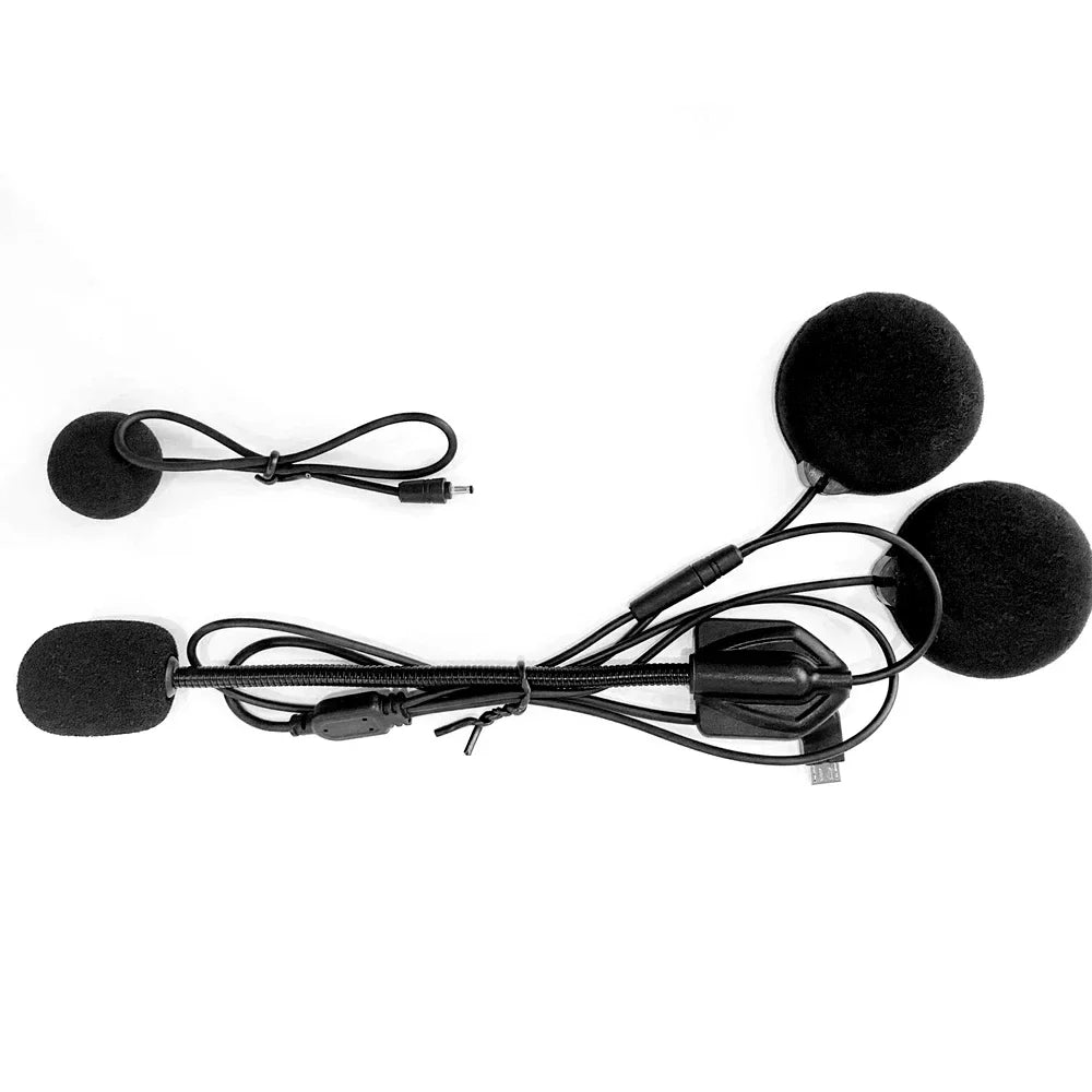 Maxto M2 M2C M3 M3S Headset Accessories USB Interface Headphone With Soft & Hard Microphone Suit For Motorcycle Full/Face Helmet