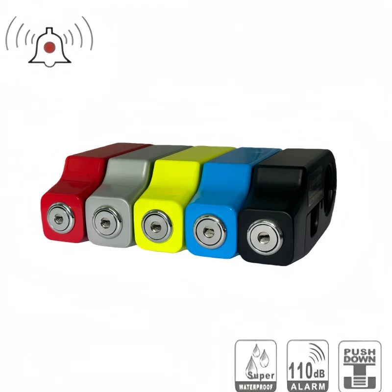 Falante 110db Anti-Theft Alarm Motorcycle Handlebar Lock Aluminum Alloy Brake Grip Lock Adjustable Bicycle Security Equipment