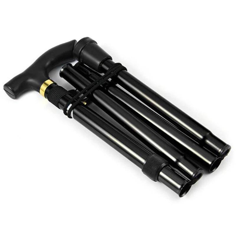 Walking sticks Aluminum Alloy Climbing Cane Four-section Telescopic Folding Climbing and Hiking Cane Trekking Poles Elderly Cane