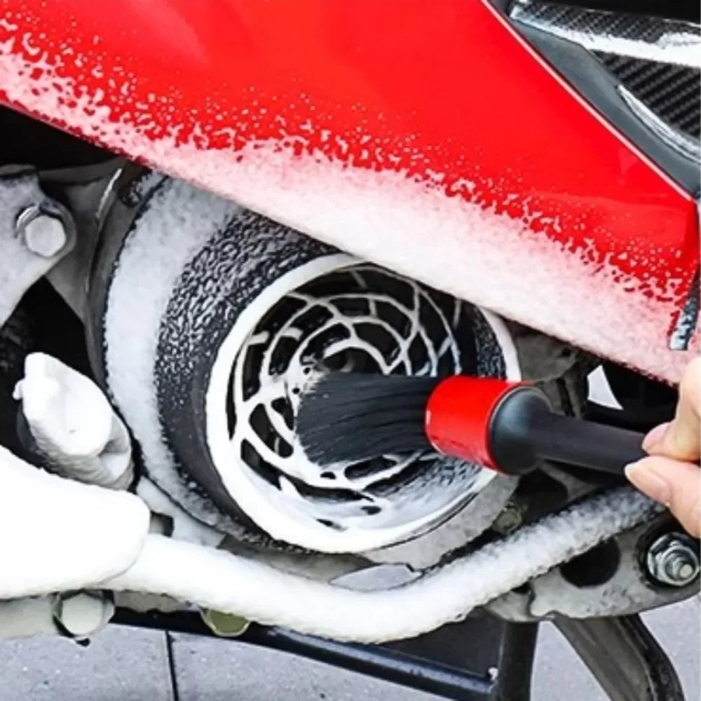 Motorcycle wheel hub gap details Cleaning brush Tire brush cleaning rim gap special brush car wash brush tool