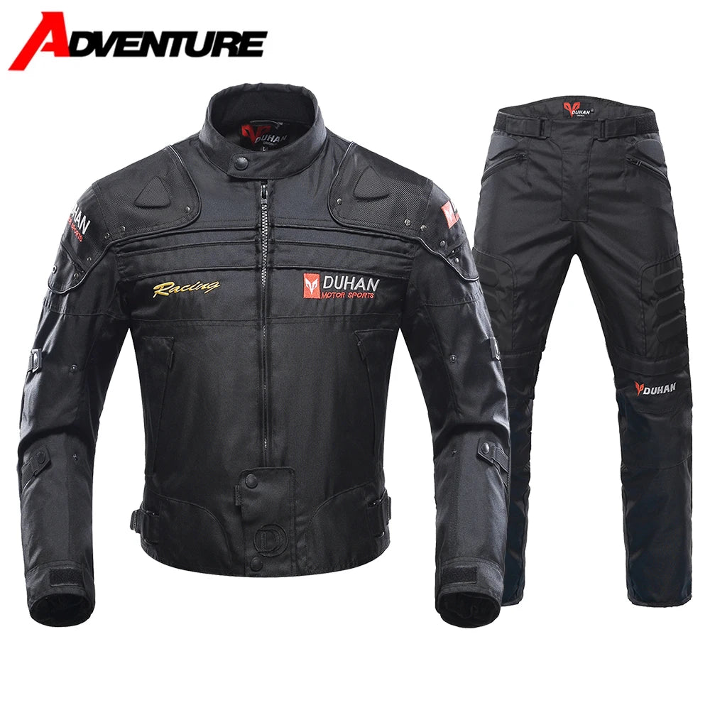 Motorcycle Riding Jacket Waterproof And Warm Off-road Motorcycle Riding Jacket Riding Pants All Season Detachable Inner Lining