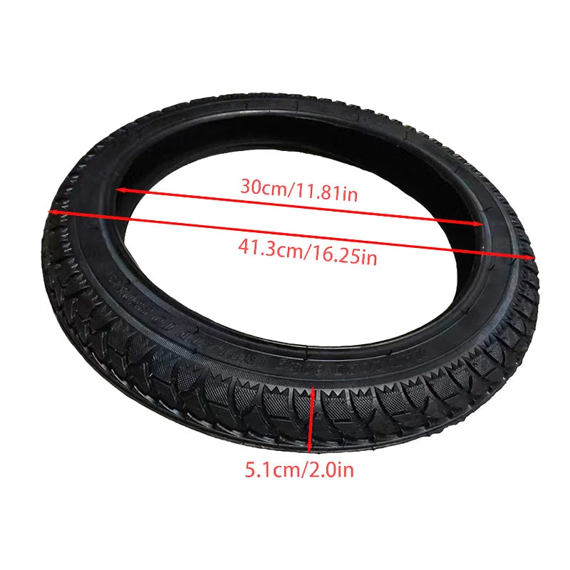 16x2.125 Tire for Electric Bicycle Motorcycle E-bike 16 Inch Inner Outer Tube Explosion Proof Wear Resistant Tyre