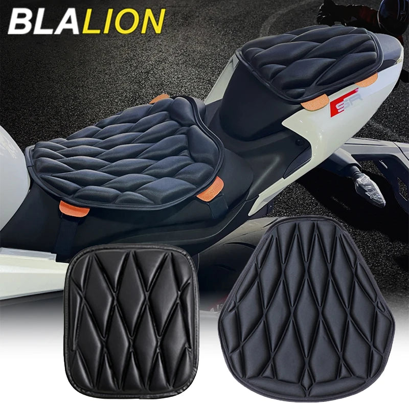 BLALION Motorcycle Seat Cushion 3D Comfort Air Seat Cushion Cover Heat Insulation Breathable EVA Waterproof Shock-Absorbing Pad