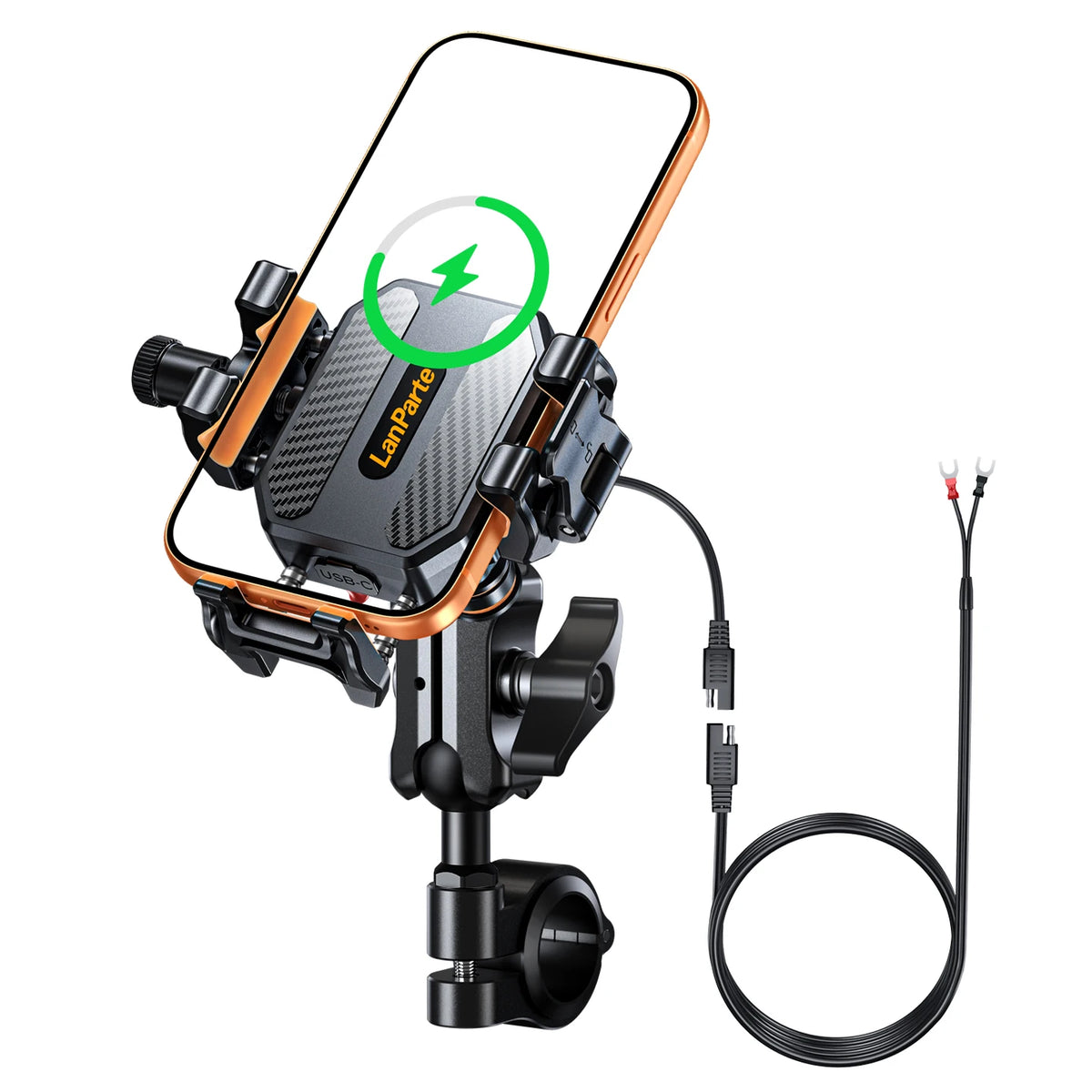 Anti-Theft Motorcycle Phone Mount Holder with Vibration Dampener & High-Speed Secure Lock,Handlebar Cellphone Cradle for Bicycle