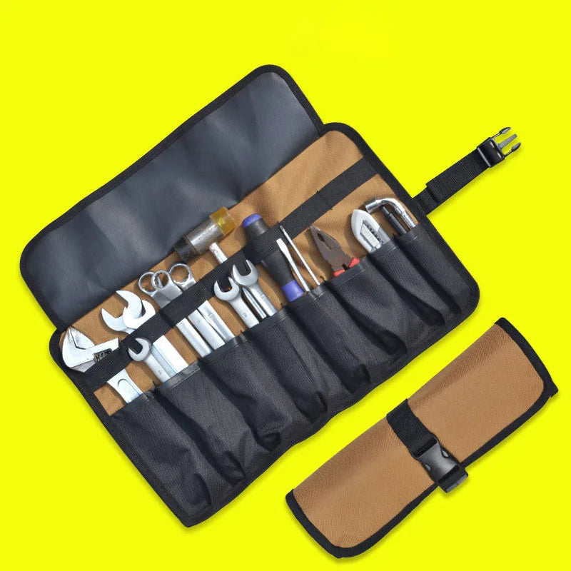Oxford Cloth Roll Portable Pouch Bag Wrench Tool Foldable Spanner Hammer Camping Pocket Tool Storage Bag Toolkit