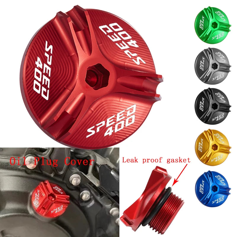 Motorcycle CNC Engine Oil Filler Cover Protection For Triumph Speed 400 Scrambler 400X 400 X 2023-2025 Accessories