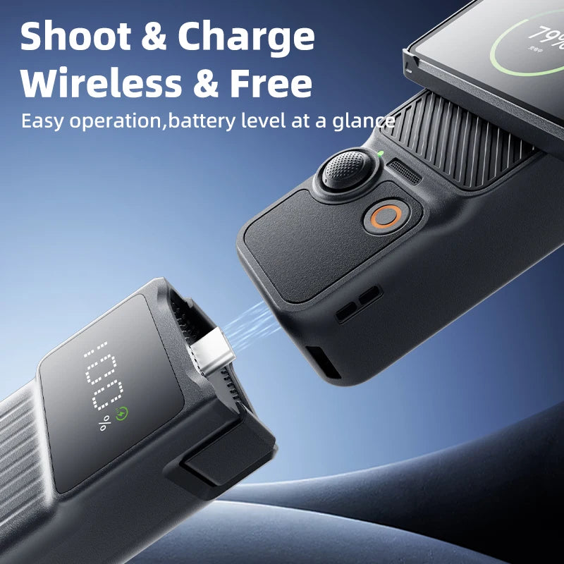 NOHON 5000/10000mAh High Capacity Battery Handle for DJI Osmo Pocket 3/4 22.5W PD Fast Charging Battery Portable Battery Handle