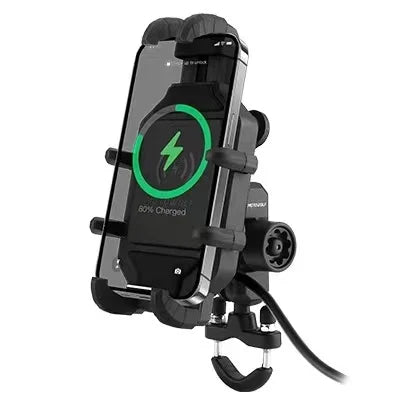 MOTOWOLF Motorcycle Outdoor Shock Absorbing Mobile Phone Holder Eight Claw Fixed Holder Wireless Charging Navigation Holder