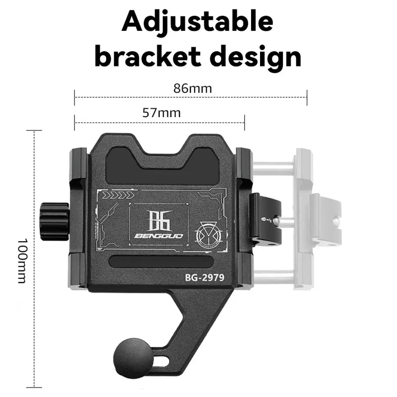 Quick Mount Secure Lock Bicycle Handlebar Phone Mount Metal Motorcycle Scooter MTB Bike Handlebar Phone Holder GPS Brackets