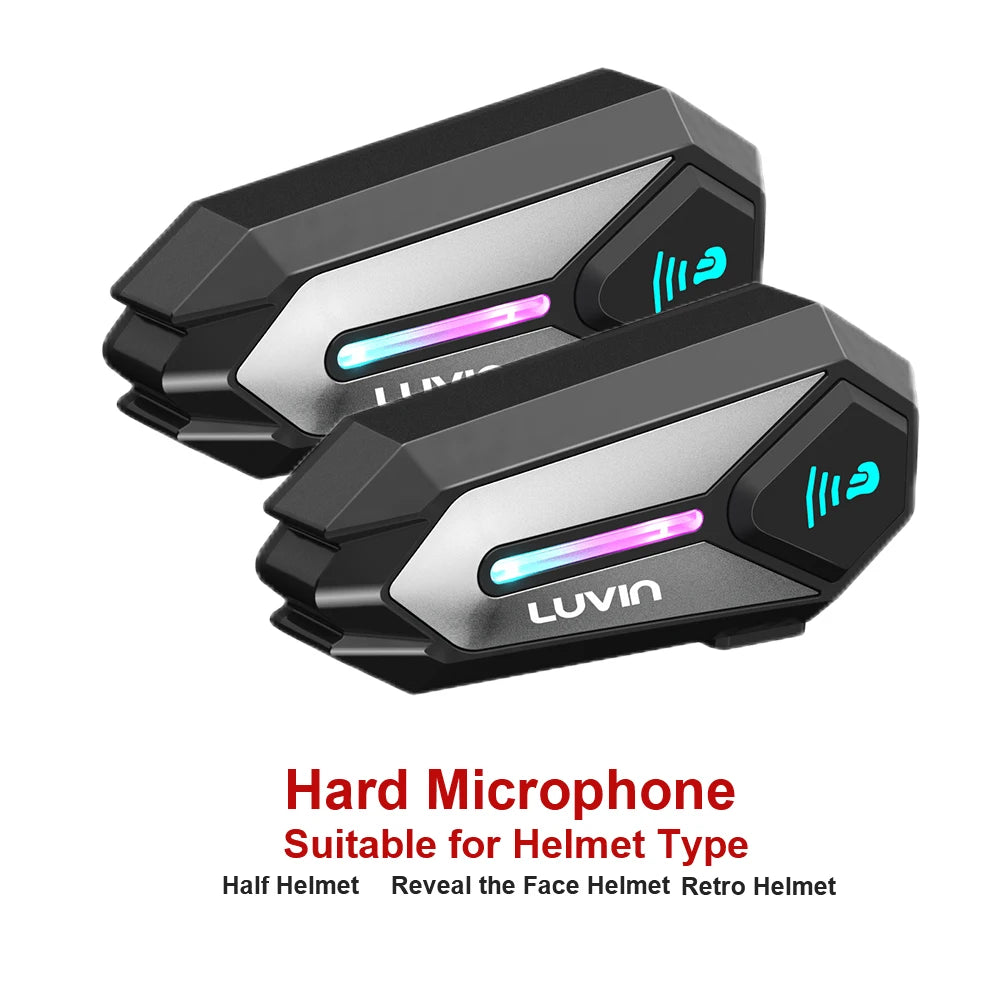 Luvin G8 Motorcycle Intercom Helmet Headset Bluetooth Headphones Waterproof Music Player Speaker 300M freedconn for Motorcycle
