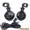 Motorcycle Fog Lights Led Auxiliary Driving Lamp Moto Headlight Spotlights 100W Wired Switch Dual Color Motorcycle Led lights