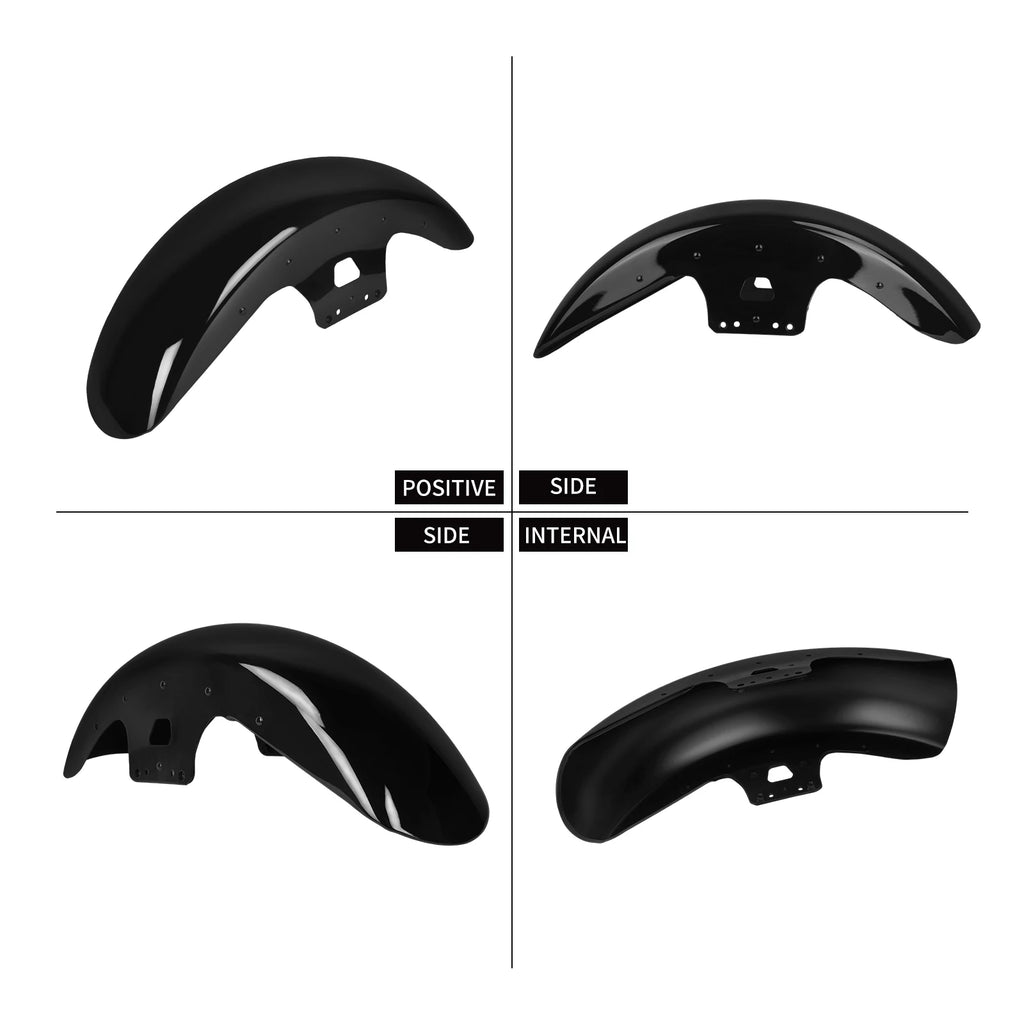 MACTIONS Motorcycle 19" Front Fender Mudguard Cover Iron Wrap Wheels For Harley Touring Road King Electra Street Glide 2014-2023
