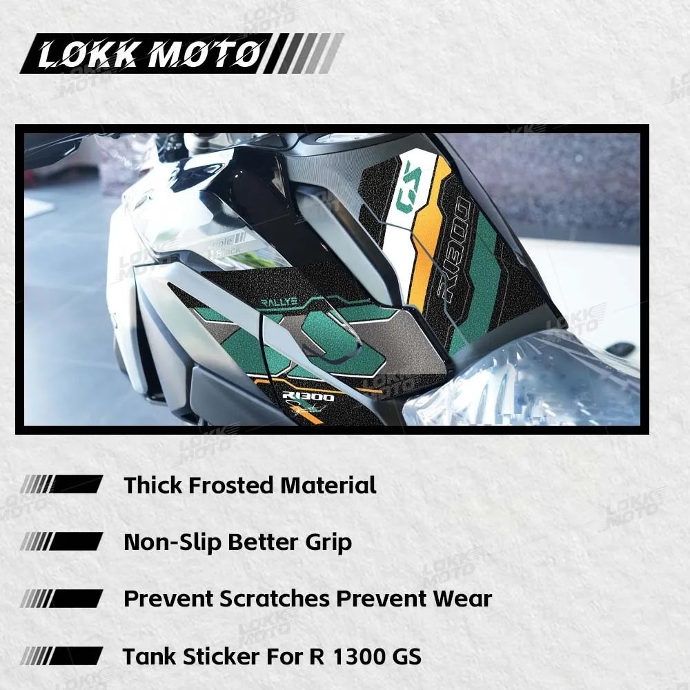 Frosted Motorcycle Fuel Tank Sticker Pad Set Triple Black Protecter Decals Anti-Scratch For R 1300 GS R1300GS r1300gs 2024