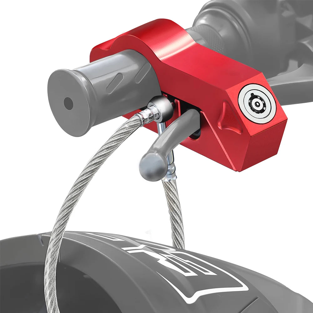 Motorcycle Handlebar Lock Motorcycle Helmet Lock Brake Lock Anti-Theft Grip Lock Combo bicycle security equipment adjustable