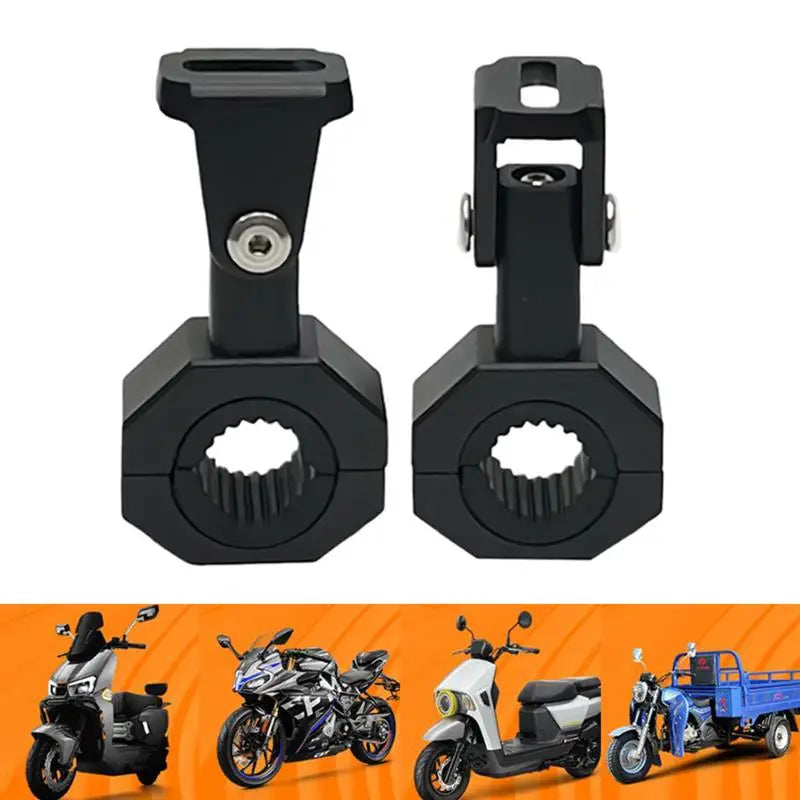 1/2Pcs Motor Auxiliary Light Bracket 360° Adjustment For Spotlight Fog LED Driving Lights Motorcycle Light Bar Mount Tube Clamp