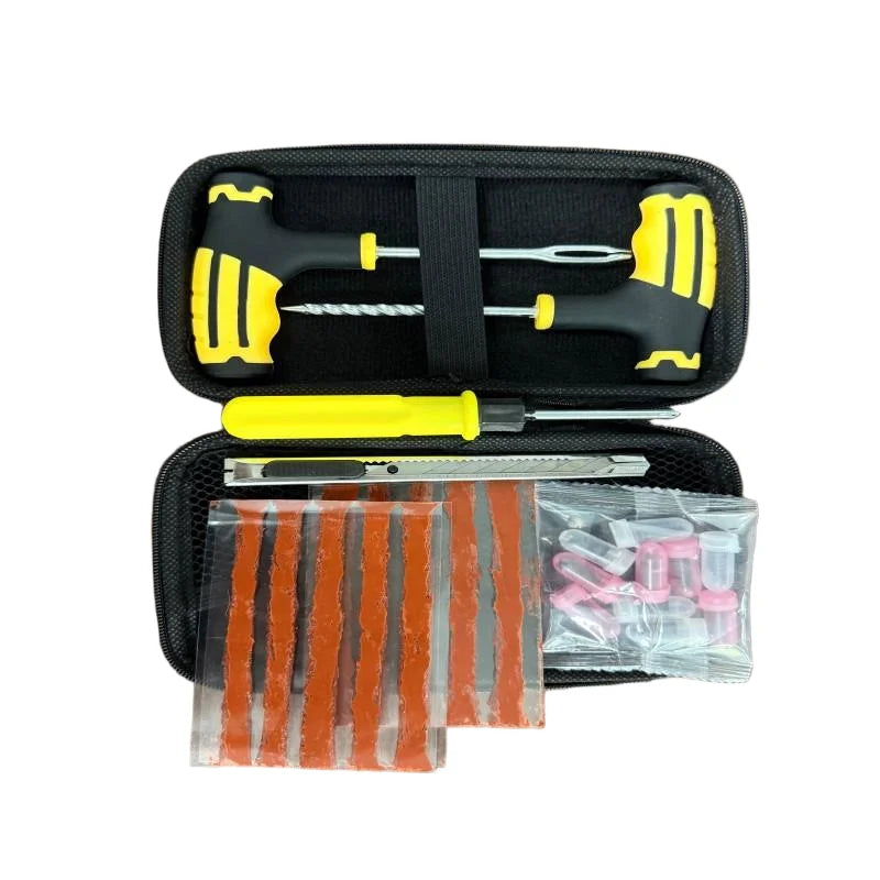 Heavy Duty Repair Accessories for Motorcycle Professional Car Tire Plug Kit- Vacuum Tyre Repair Screws Fast Repair Kit with Box