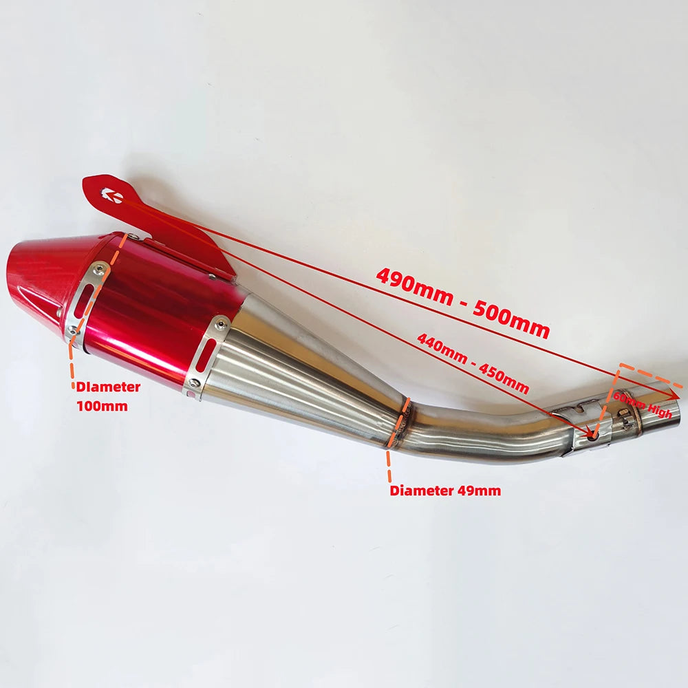 Motorcycle Spare Parts FOR CRF250 High Quality&Performance Motorcycle Exhaust Pipe Assembly Muffler Stainless Steel