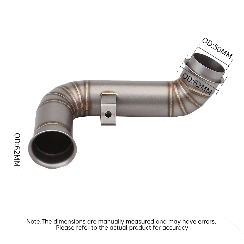 Motorcycle Exhaust Middle Link Pipe Escape Moto Muffler Slip On For 800NK 790 890 Adventure R Rally 2018-2022