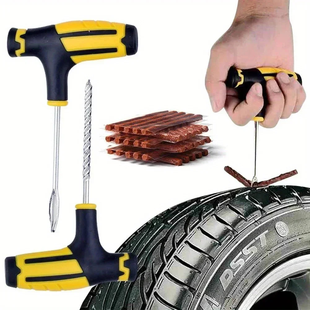 Clearance_Motorcycle Tire Repair Kit car Puncture Plug Tools Tyre Puncture Emergency for Tire Strips Stirring Glue Repair Tool K