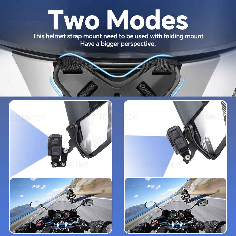 Motorcycle Helmet Chin Mount Strap for GoPro Hero DJI Osmo Insta360 SJCAM Bracket Holder for Action Sports Camera Accessories