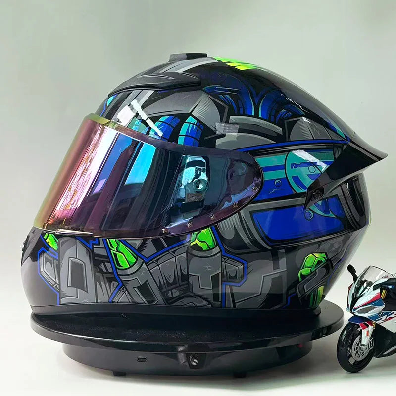 DOT Certified Full Face Motorcycle Helmet Men Women Electric Bike Couples Anti-Fog Racing Style Bicycle Safety Gear