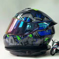 DOT Certified Full Face Motorcycle Helmet Men Women Electric Bike Couples Anti-Fog Racing Style Bicycle Safety Gear