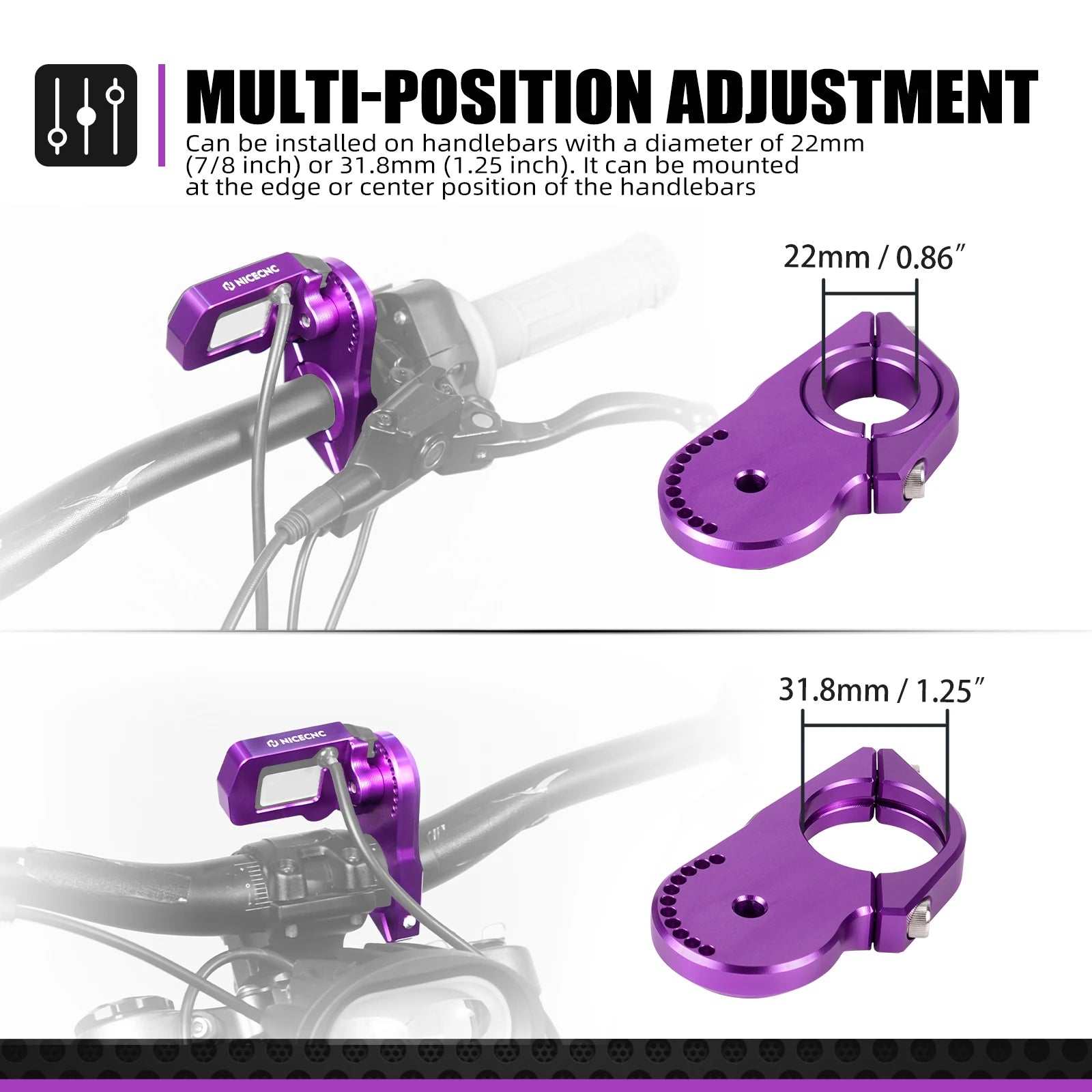 NICECNC For Surron Light Bee X S L1E Electric Dirt Bike Aluminum Digital Display Relocation Bracket For Segway X160 X260 2025