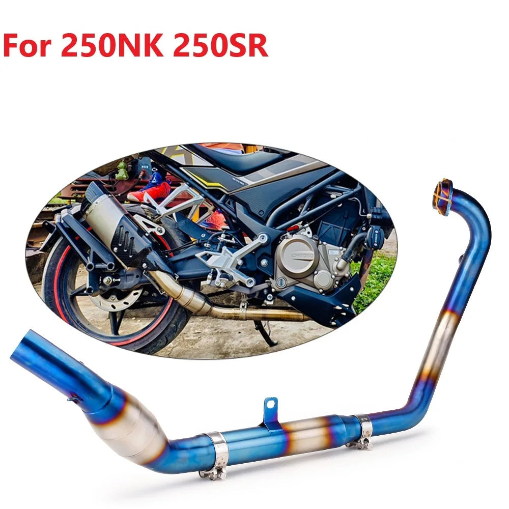 Motorcycle Exhaust Systems Escape 51mm Front Middle Link Pipe Connection For CFMoto NK250 250SR NK300 300SS