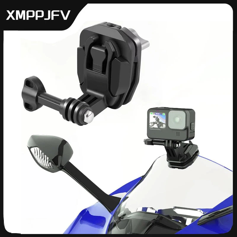 Aluminum Alloy Motorcycle Windshield Clip Camera Mount for GoPro Hero 13 12 11 10 9 8 7,Insta360 X4 X3,DJI OSMO Action 5Pro/4/3