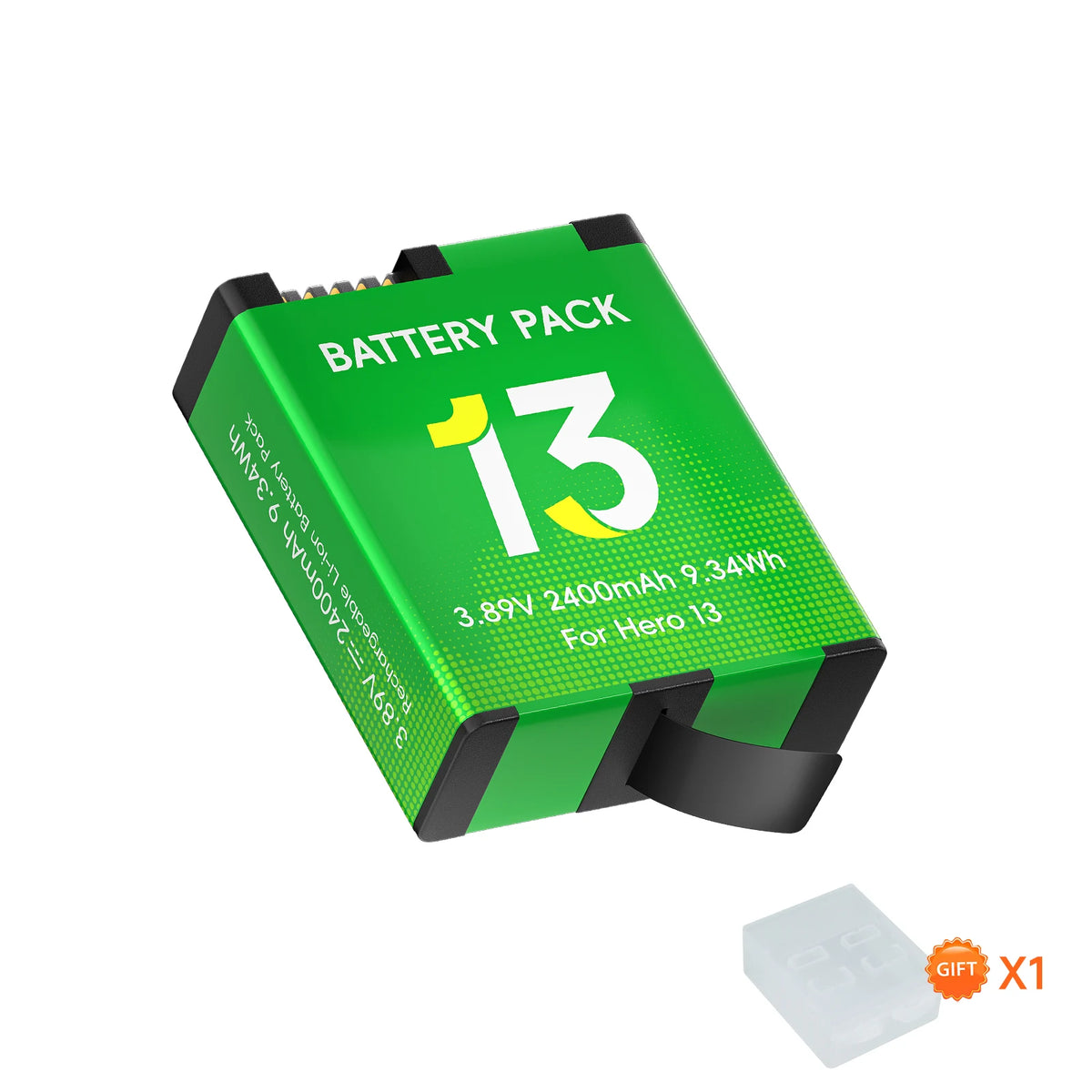PALO 2400mAh For GoPro Hero 13 Camera Battery + 3 Slots Storage Box Charger For GoPro Mission 1 Series Sport Camera Accessories