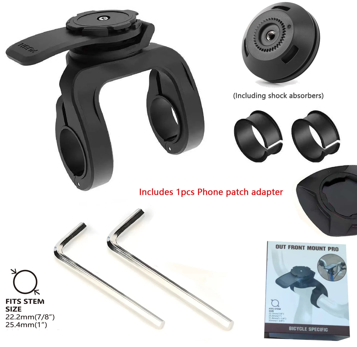 Motorcycle Phone Mount Anti-Vibration Dampener Heavy Duty Secure Grip Phone Holder for Adventure Bike Dirt Bike Harley Offroad
