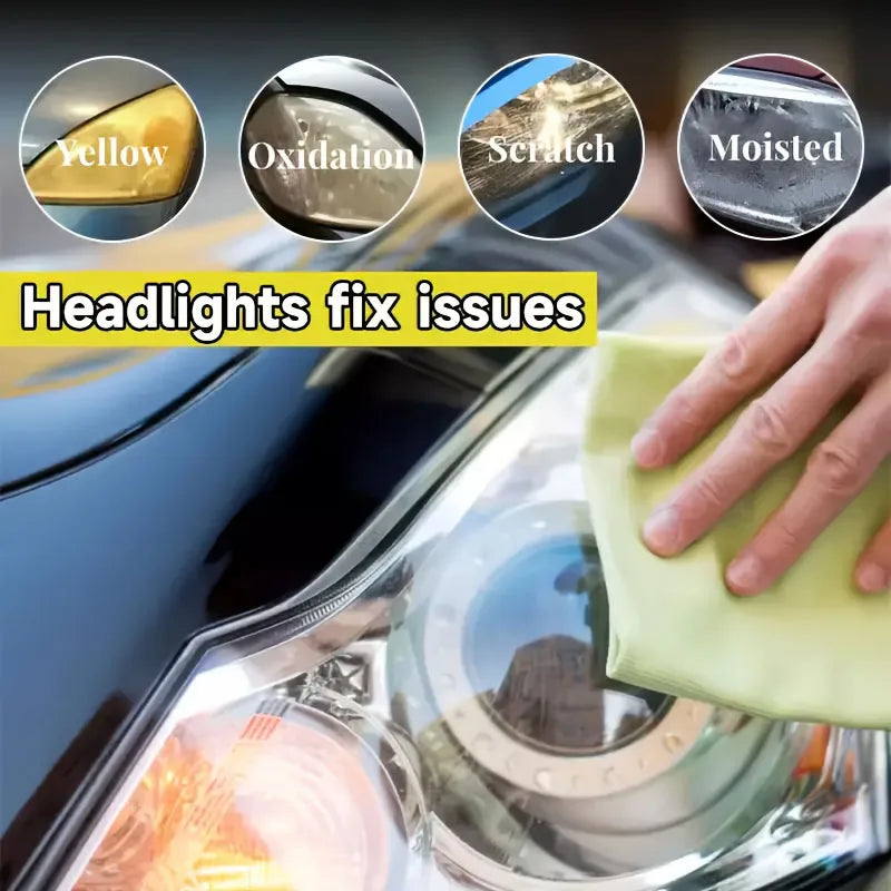 Car Motorcycle Headlight Restoration Polishing Kit Dashboard Scratch Remover Oxidation Cleaner Repair Paste for Car Motorcycle