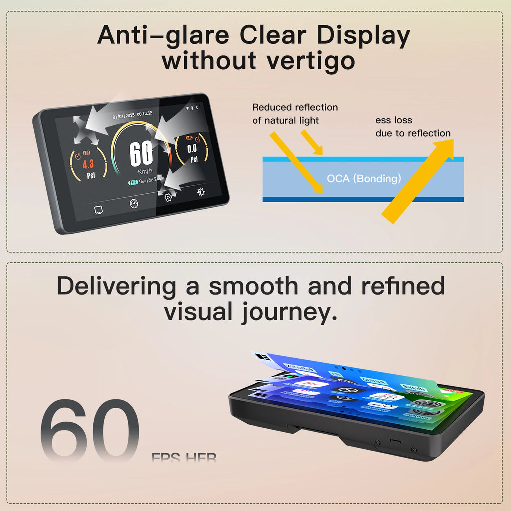 CARABC 6" MB6 Motorcycle Navigation Wireless Carplay Android Auto For BMW  R1300GS S1000 XRF750GS XR M1000 R1200GS R1250GS