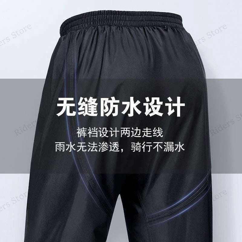 Plus Size Rain Suit Separate Motorcycle Rain Jacket & Pants Heavy Duty Anti-storm Fishing Delivery Outdoor Riding