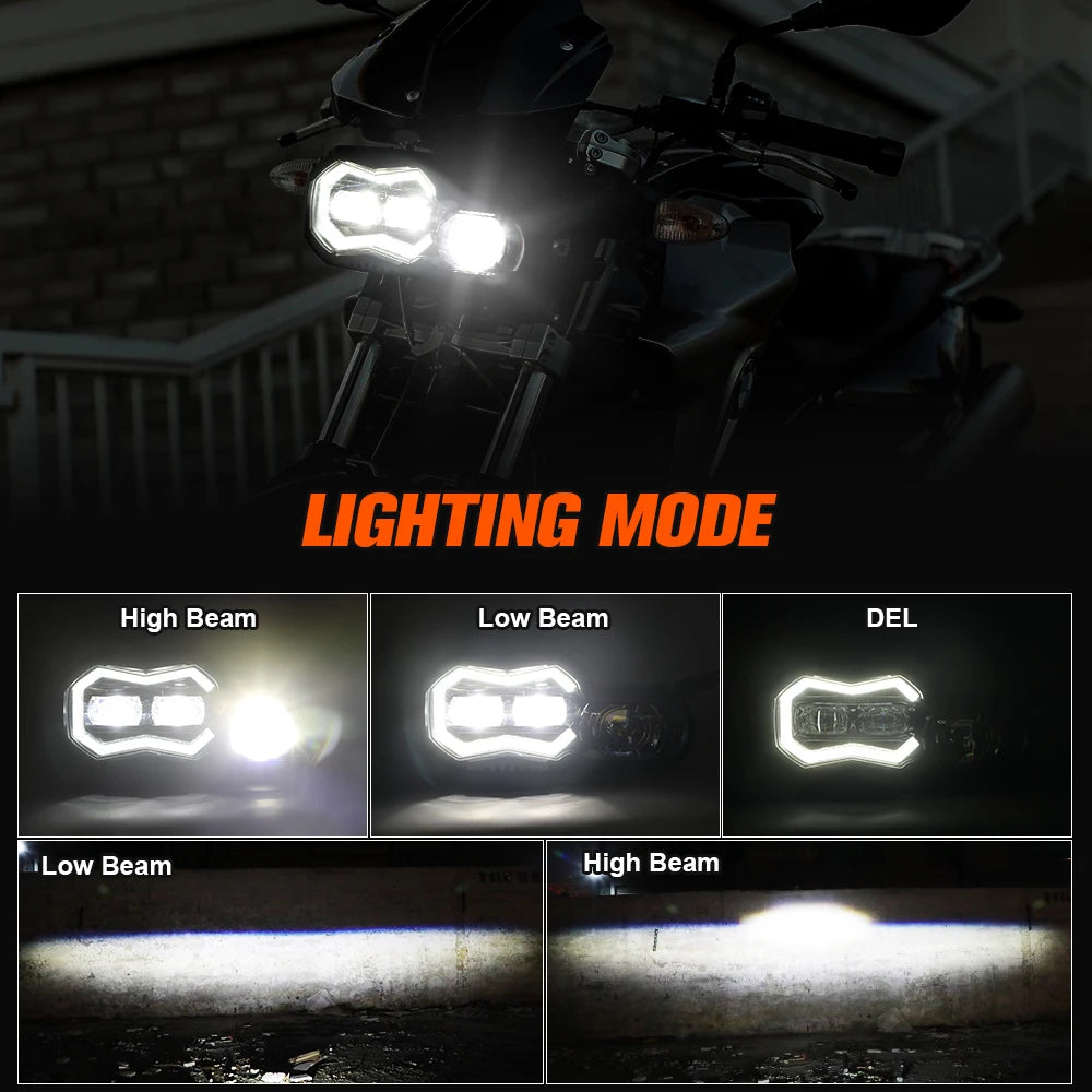 Brightest Led Headlight BMW F650GS F700GS F800GS F 800GS Adventure Explorers Headlamp Fog Lights High Low DRL For Motorcycle