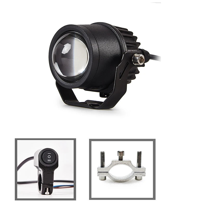 Motorcycle led spotlight electric vehicle paving lens high and low beam tangent integral headlamp auxiliary lamp headlamp .