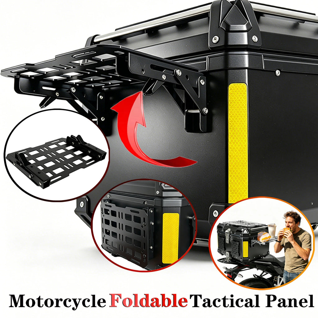 Folding Molle Panel Trunk Tail Box Top Case Tactical Modular Organizer Universal Motorcycle Side Panel Expand Storage